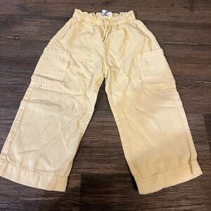 Zara Kids Pale Yellow Cargo Pants